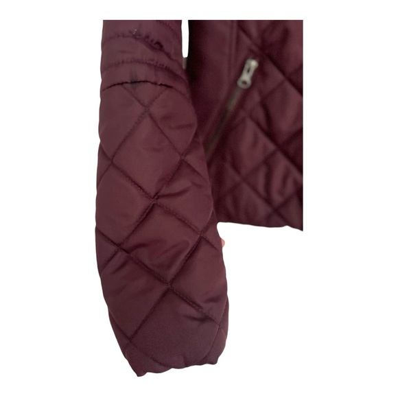 Maralyn & Me Women Burgundy Puffer Jacket Size Large - Picture 5 of 8